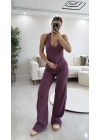 Lamia Sırt Dekolte Takım - Bordo