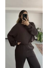 Lavinia Beli İpli Takım - Kahve