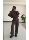 Lavinia Beli İpli Takım - Kahve