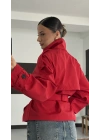 lazy Omega Trençkot - Kırmızı