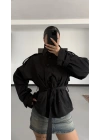 lazy Omega Trençkot - Siyah