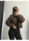 Leopar Bomber Ceket