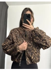 Leopar Bomber Ceket
