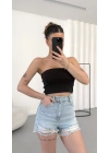 Lexi Gloplu Crop - Siyah
