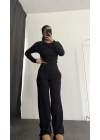 Lexy Büzgülü Takım - Siyah
