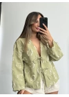 Lilia Keten Ceket - Haki