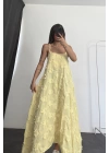 Lilia Keten Elbise - Sarı