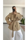Lindia Kısa Trençkot - Bej