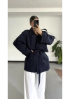 Lindia Kısa Trençkot - Lacivert