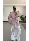 Lindia Kısa Trençkot - Pembe