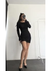 Linett Mini Elbise - Siyah