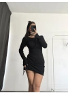 Linett Mini Elbise - Siyah