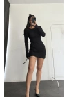 Linett Mini Elbise - Siyah