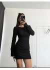 Linett Mini Elbise - Siyah