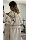 Lisa Long Kaşe Kaban - Bej