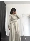 Lisandra Bağlamalı Takım - Bej