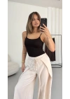 Livia Bağcıklı Pantolon - Bej