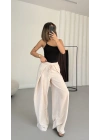 Livia Bağcıklı Pantolon - Bej
