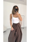 Livia Bağcıklı Pantolon - Kahve