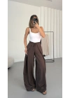 Livia Bağcıklı Pantolon - Kahve