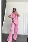 Lona Fermuarlı Takım - Pembe
