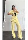 Lona Fermuarlı Takım - Sarı