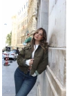 Lora Bukle Ceket - Haki