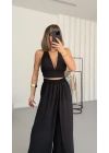 Luna Crop Takım - Siyah
