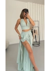 Luna Crop Takım - Su Yeşili