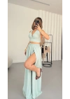 Luna Crop Takım - Su Yeşili