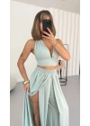 Luna Crop Takım - Su Yeşili