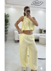 Lupe Boncuk Detay Takım - Sarı