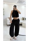 Lupe Boncuk Detay Takım - Siyah