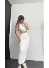 Lyanna Elbise -Beyaz