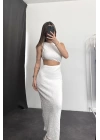 Lyanna Elbise -Beyaz