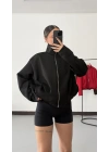 Maisy Pileli Ceket - Siyah