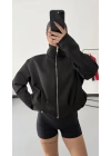 Maisy Pileli Ceket - Siyah