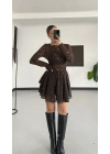 Marina Dantel Takım - Kahve