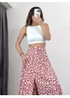 Midi Çıtır Etek-Pembe