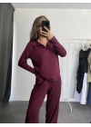 Maya Polo Yaka Takım - Bordo