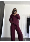 Maya Polo Yaka Takım - Bordo