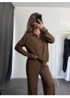 Maya Polo Yaka Takım - Kahve