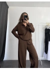 Maya Polo Yaka Takım - Kahve