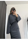 Mina Sweat Elbise Takım - Antrasit