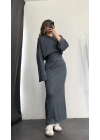 Mina Sweat Elbise Takım - Antrasit