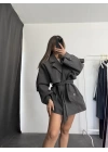 Mindy Kısa Kaban - Antrasit