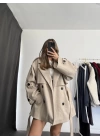 Mindy Kısa Kaban - Bej