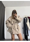 Mindy Kısa Kaban - Bej