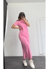 Minso Basic Elbise - Pembe