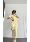 Minso Basic Elbise - Sarı